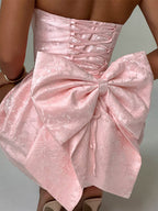 Jacquard Knotted Mini Dress