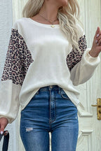 Leopard-Print Relaxed-Fit Sweater