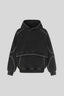 Oversized Washed Hoodie with Panel Seams