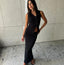 Ribbed Longline Co-Ord Set with Button Details