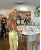 Rhinestone Plunging-V Strappy Dress