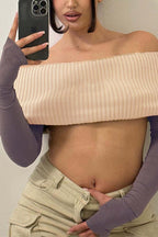 Off-Shoulder Long-Sleeve Top