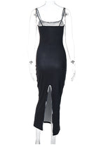 Black Ombré Bodycon Strappy Dress