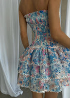 Floral Strapless Dress