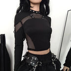 Sheer Mesh Knit Top