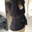 Furry Elastic Knit Top Black / S