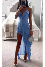 Asymmetric Sleeveless Maxi Dress
