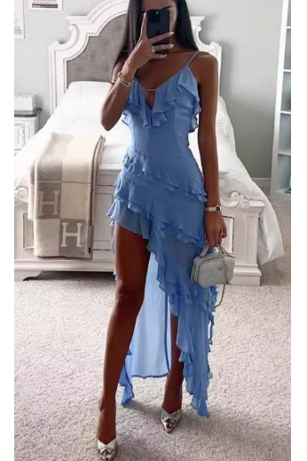 Asymmetric Sleeveless Maxi Dress
