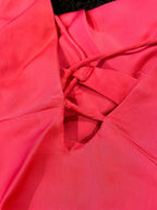 Plunging-V Open-Back Dress with a Back Zip