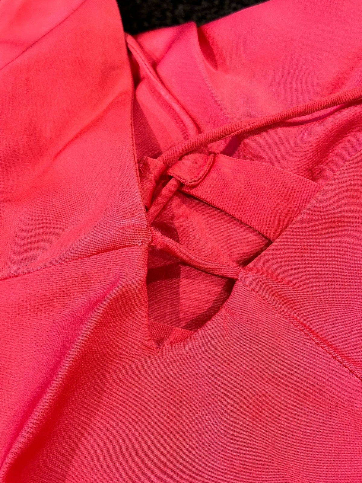 Plunging-V Open-Back Dress with a Back Zip