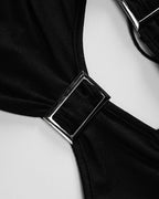 Open-Back Dress with Ribbon Details
