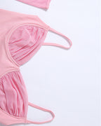 Strappy Cropped Cami Top with Ruched Details