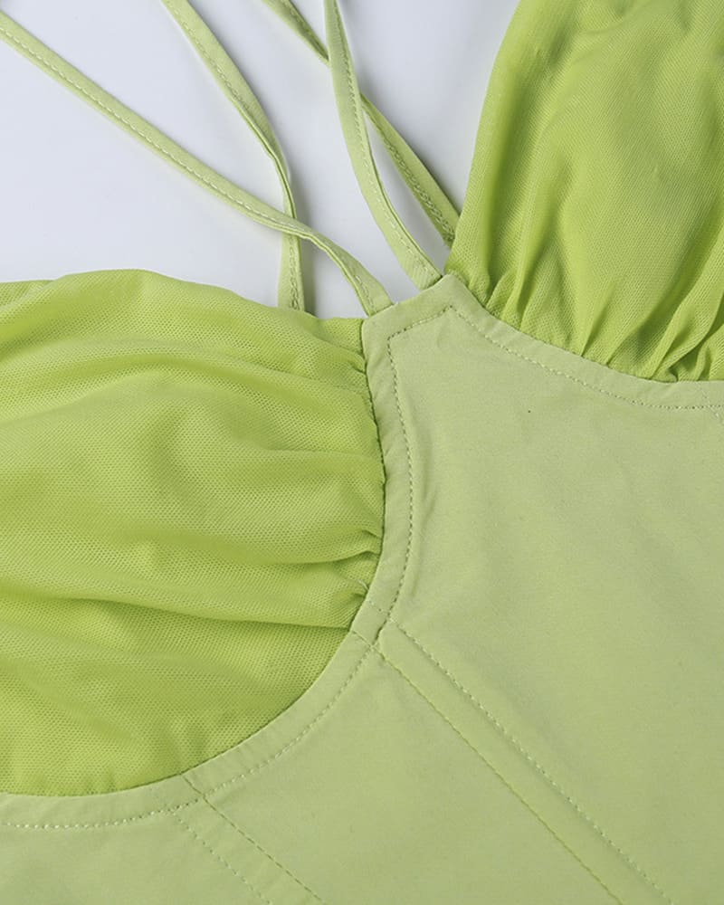 Corset Top with a Halter Neck