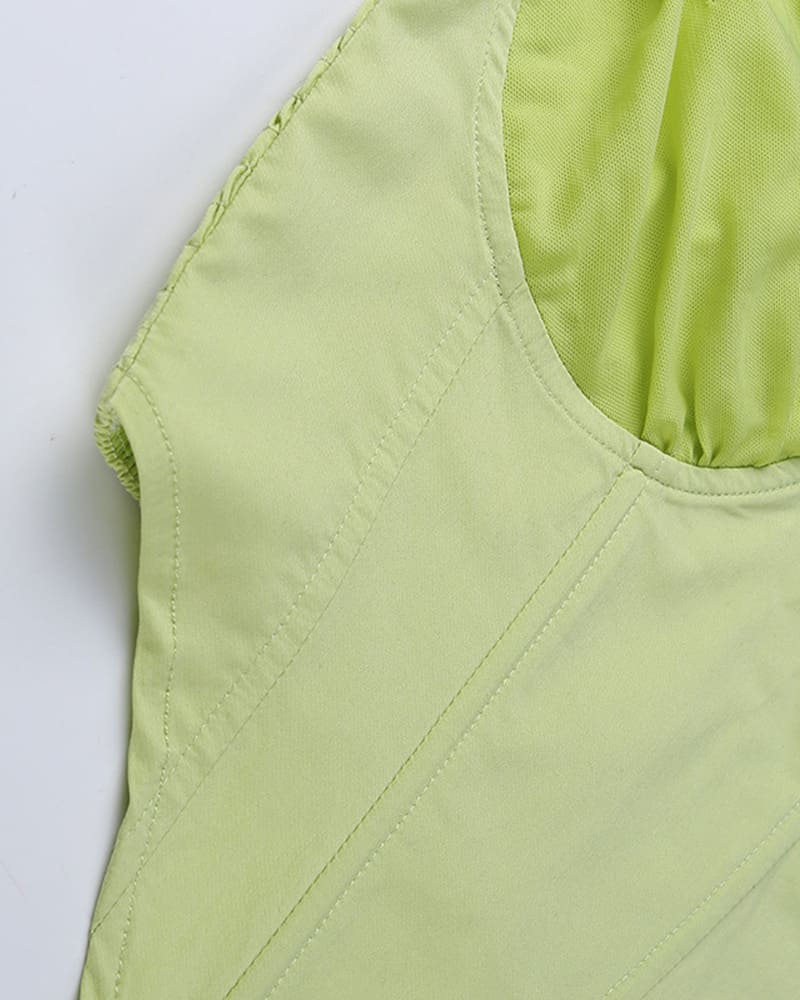 Corset Top with a Halter Neck