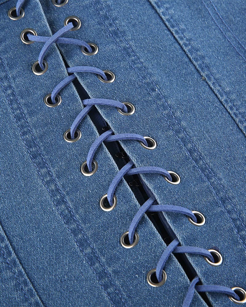 Denim Corset Top