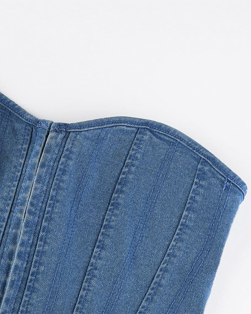 Denim Corset Top