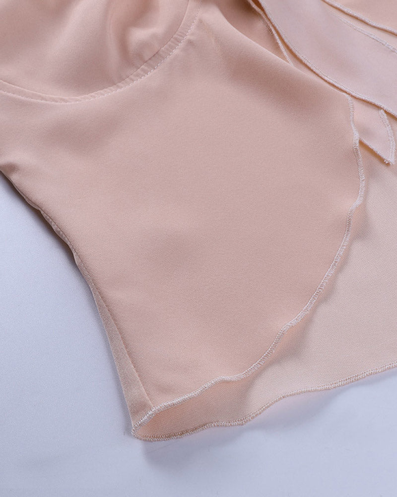 Sleeveless Top with Bow Details