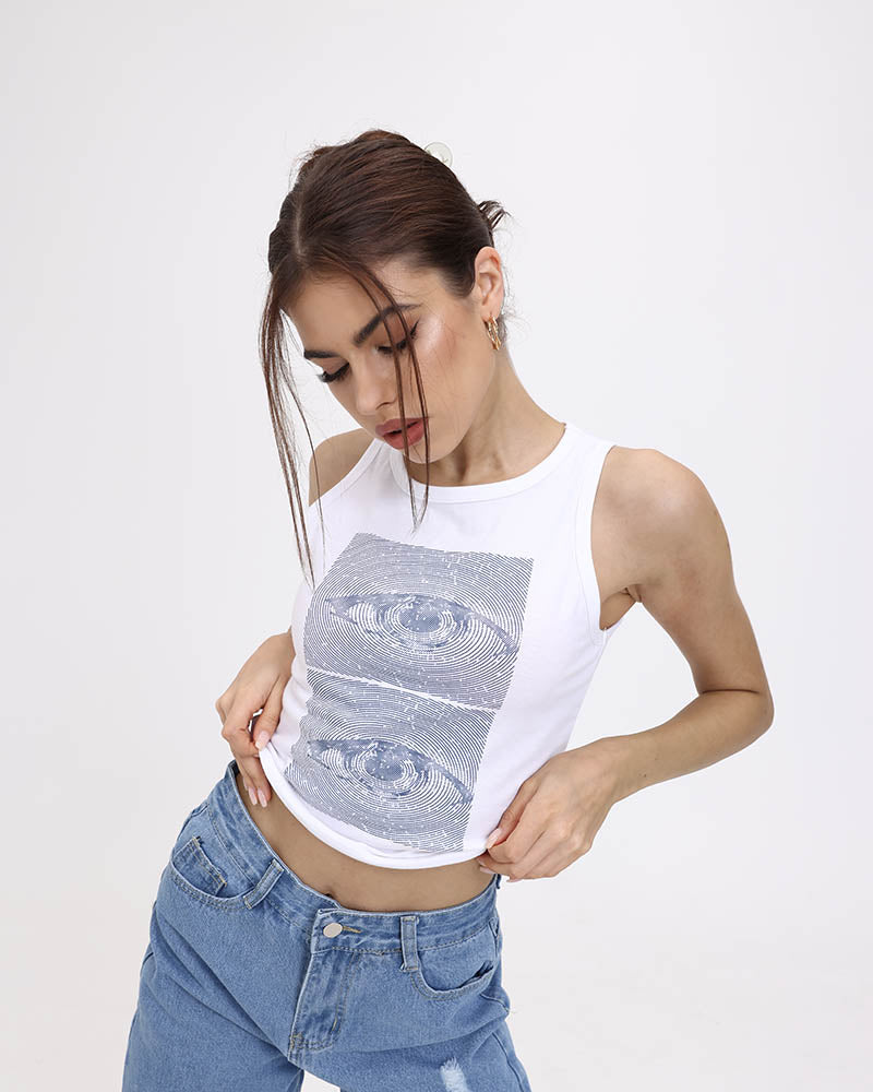 Printed Sleeveless Tank Top