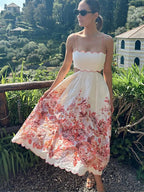 Floral Dress with a Halter Neck