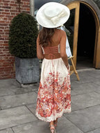 Floral Dress with a Halter Neck