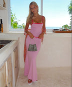 Low-Rise Knit Spaghetti-Strap Dress