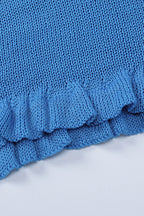 Knit Dress with Ruffle Details