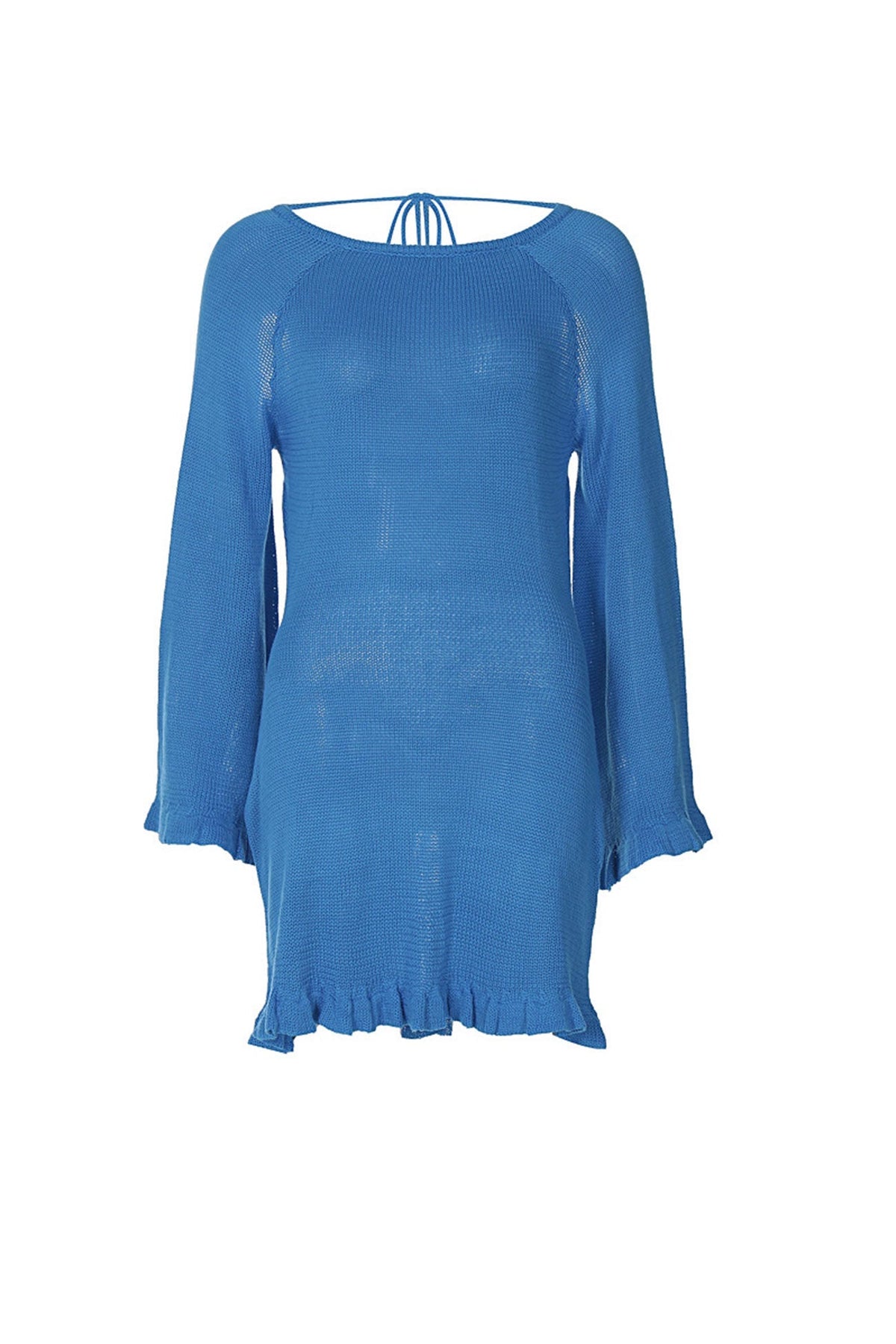 Knit Dress with Ruffle Details