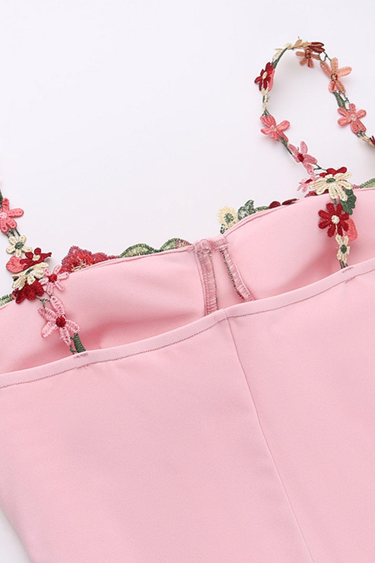 Strappy Floral Dress with Embroidery