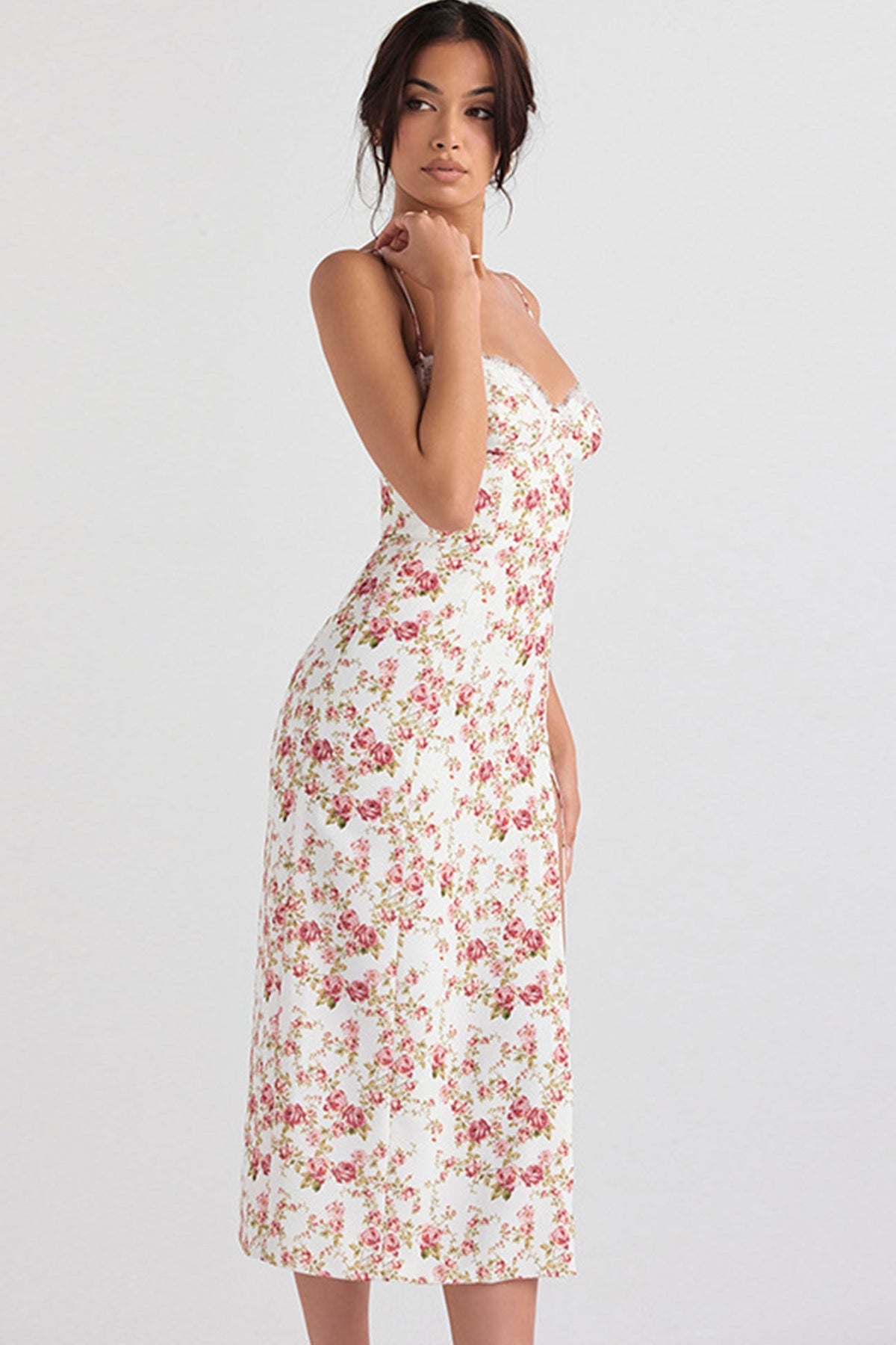 Floral Lace Strappy Dress
