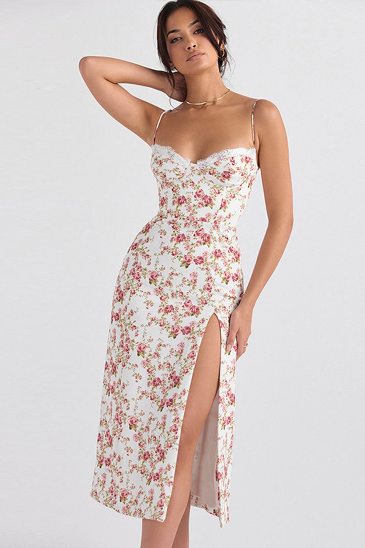 Floral Lace Strappy Dress