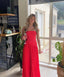 Strapless Asymmetric Dress with a Side Zip