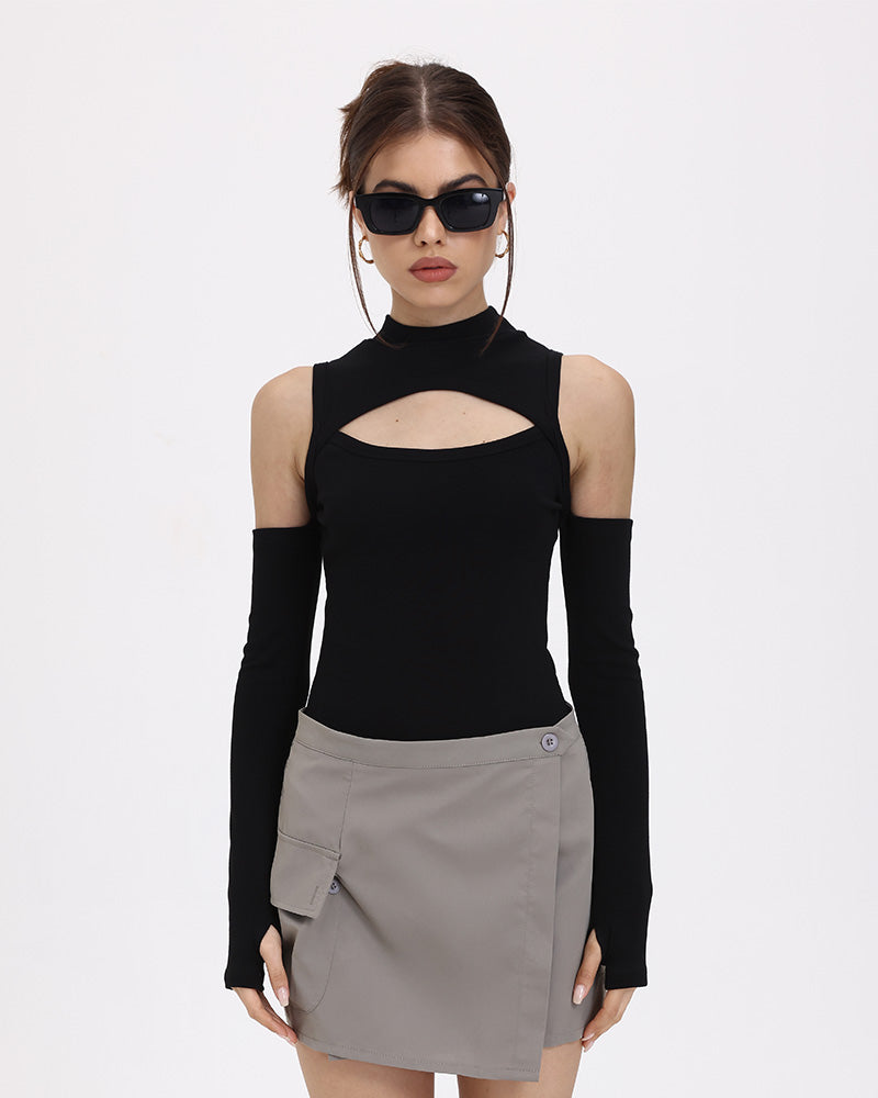 Cutout Long-Sleeve Top