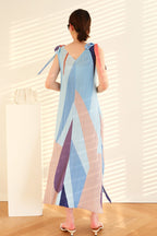 Printed Dress with Pleat Details