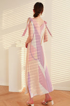 Printed Dress with Pleat Details