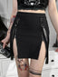 Zip Divided Tall Waist Pencil Skirt Black / S
