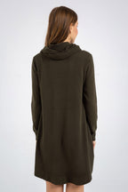 Knit Long-Sleeve Scarf with a Round Neck