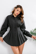 Floral Fitted Long-Sleeve Dress