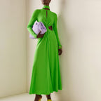 Dress - Elegant Long Party Green