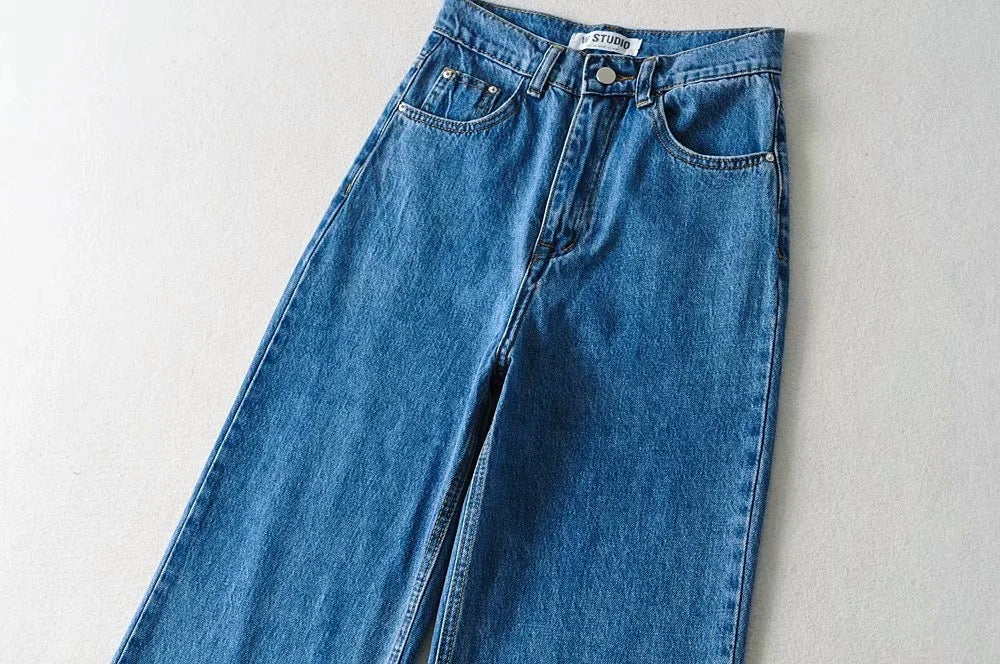 Straight-Leg High-Rise Denim Jeans