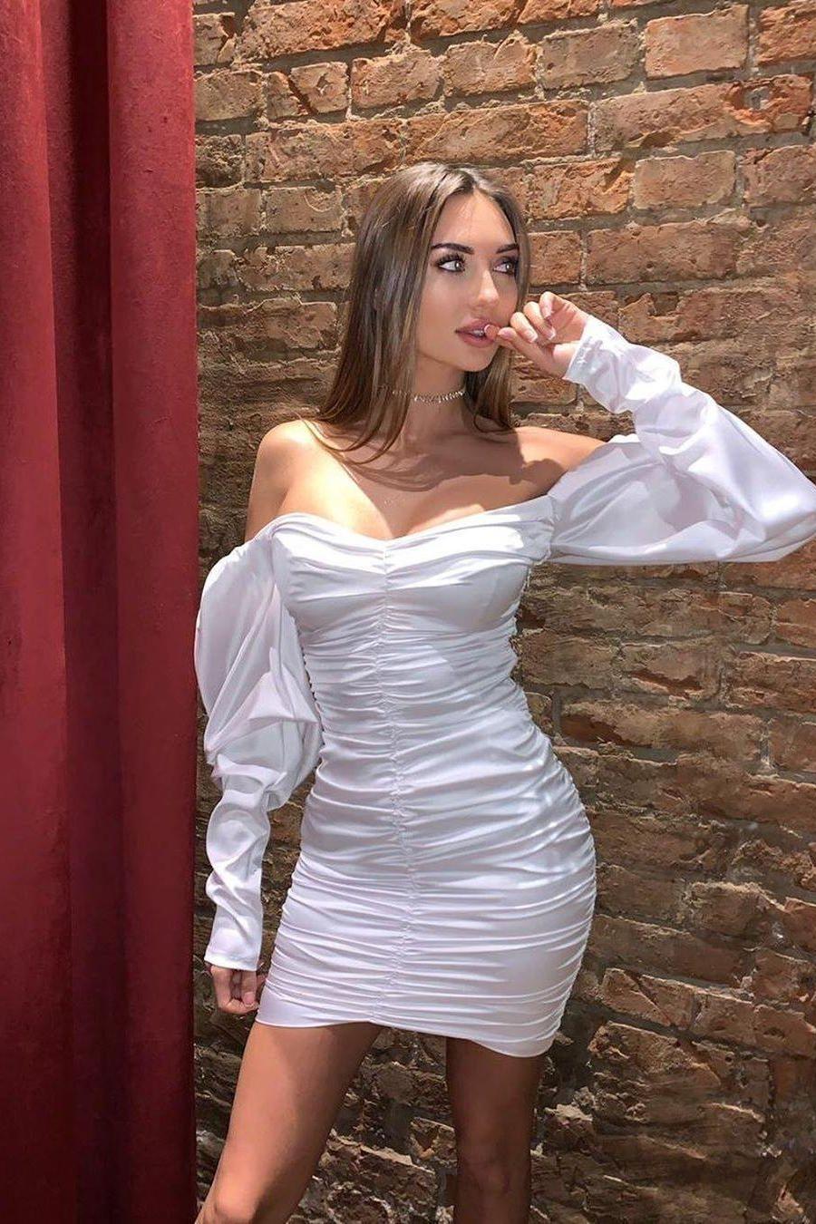 Long-Sleeve Evening Bodycon Dress