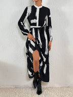 Ruffled Dress with a Waist Tie