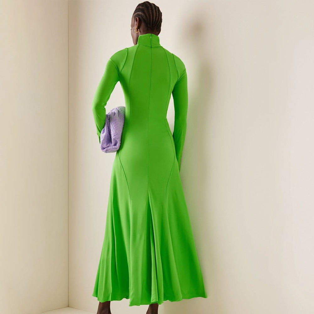 Dress - Elegant Long Party Green