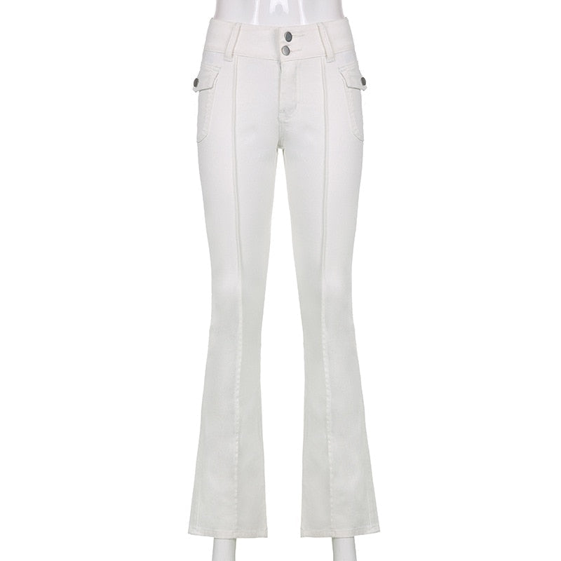 Black Low-Rise Fitted Pocket-Detail Pants