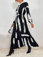 Ruffled Dress with a Waist Tie