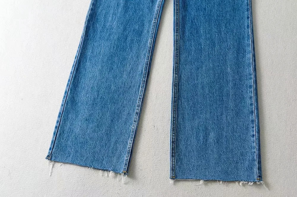Straight-Leg High-Rise Denim Jeans