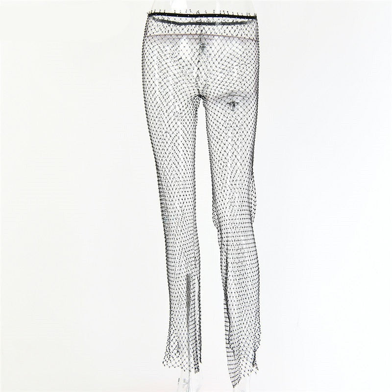 Cutout Sheer Pants