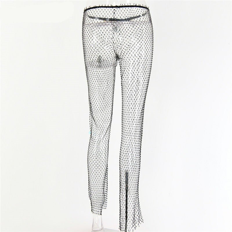 Cutout Sheer Pants