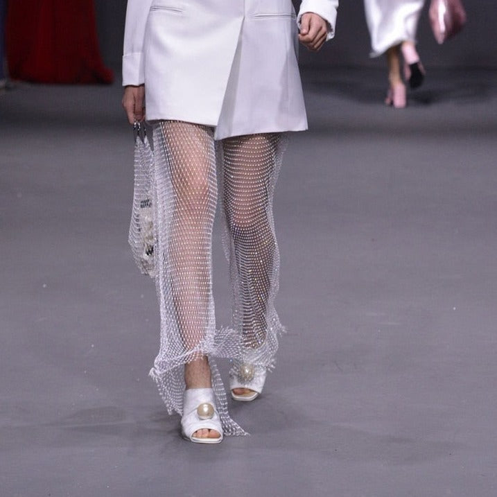 Cutout Sheer Pants