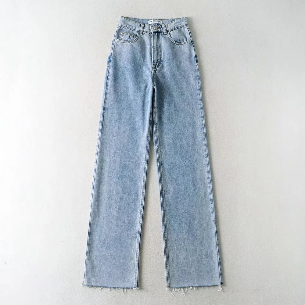 Straight-Leg High-Rise Denim Jeans