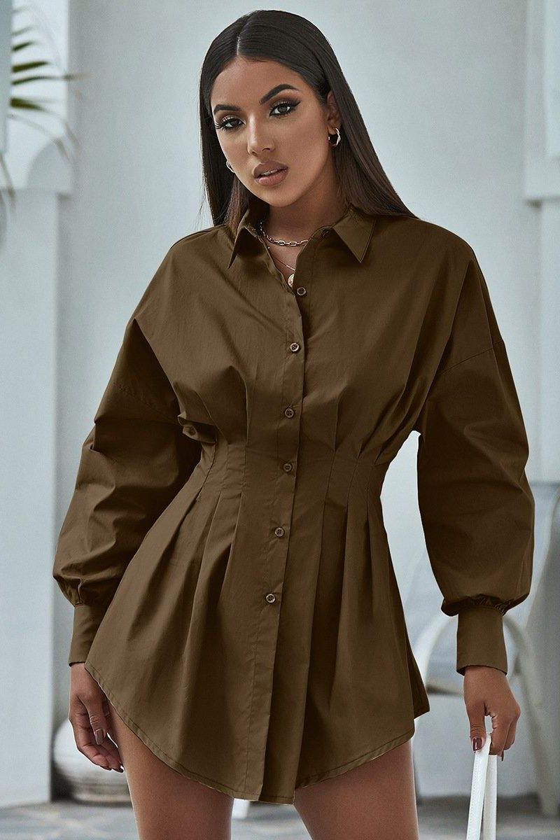 Floral Fitted Long-Sleeve Dress